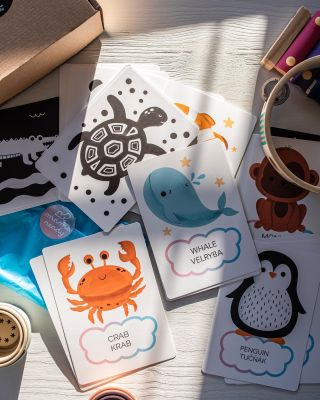 Kontrastní kartičky 2v1 Zoo a Moře 🐳Pro správný vývoj zraku vašeho děťátka 🦓Zábavný rozvoj motoriky i slovní zásoby...